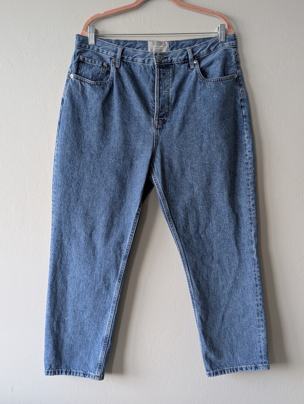 Everlane Blue The 90's Cheeky Jean Crop High-Rise Jeans Size 33 Organic Cotton